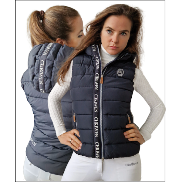 Riding gillet Yuki navy for women